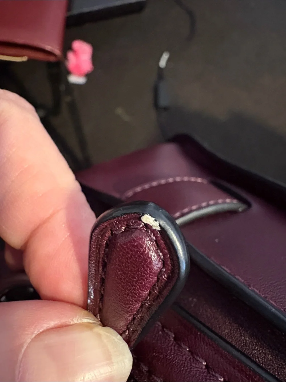 Coach Ace glove tanned leather Satchel Oxblood with Braided Handles.